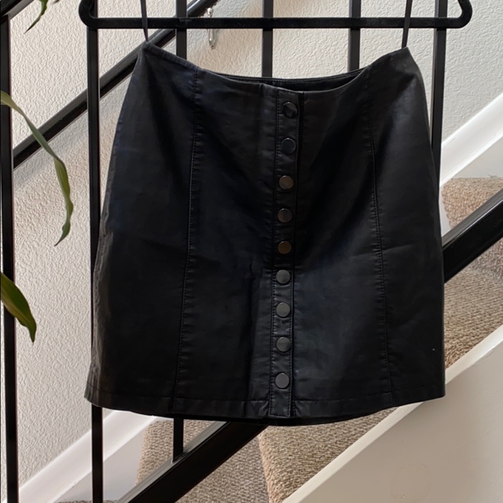 Black Leather Skirt